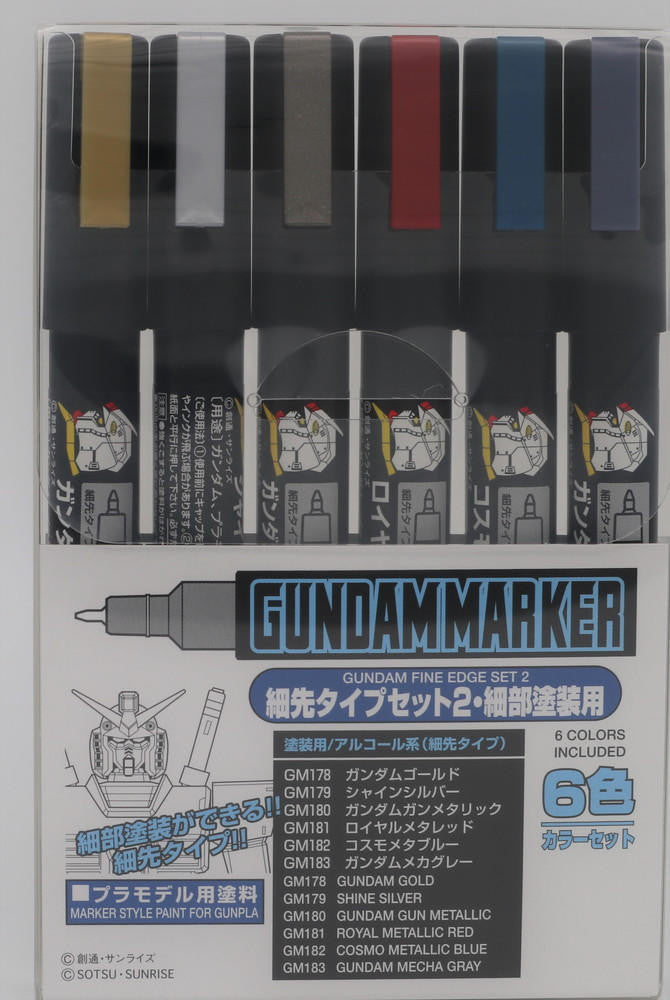 Gunze Sangyo Gundam Marker Set Ultra Fine #2 GMS126